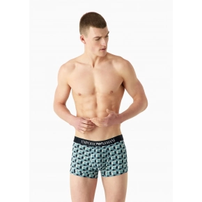 Pánske boxerky 111389 3F504 26642 zelenomodré - Emporio Armani