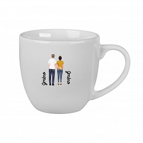 Personalizovaný keramický hrníček 400 ml s párem Personalizovaný keramický hrníček 400 ml s párem