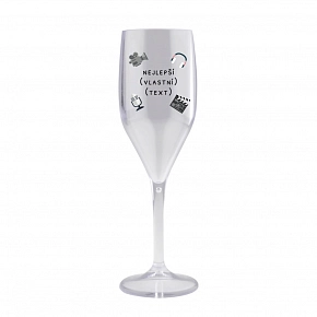 Personalizovaná nerozbitná prosecco sklenice - nejlepší v oboru 