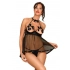 Pikantná košieľka Delishya babydoll black - Obsessive