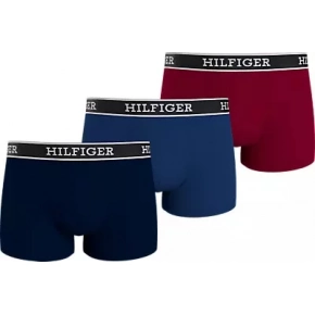 Pánske boxerky 3Pack UM0UM03185 0SX tm.modré/modré/vínové - Tommy Hilfiger