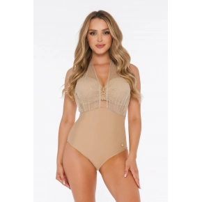 Dámske jednodielne plavky S 1045 CM2 Como 2 Béžovo zlatá - Self