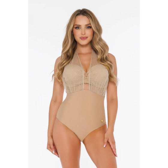 Dámske jednodielne plavky S 1045 CM2 Como 2 Béžovo zlatá - Self