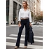 Jeansy damskie z wysokim stanem ciemnoniebieskie FashionStreet UY2911