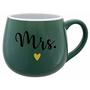 MRS. - zelený keramický hrníček 300 ml