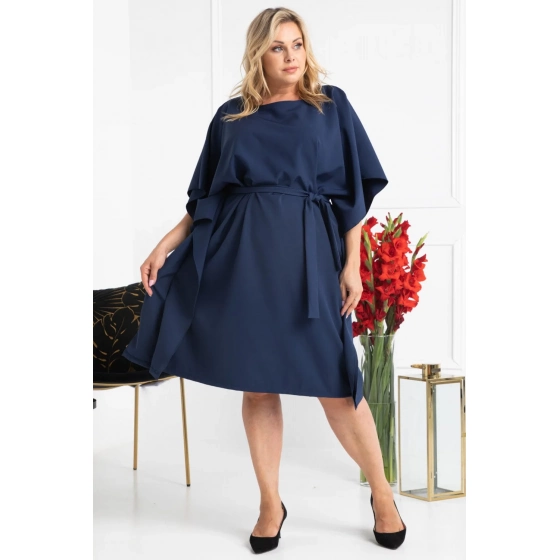 Dámske šaty plus size Rolanda tmavo modrá - Karko