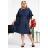 Dámske šaty plus size Rolanda tmavo modrá - Karko