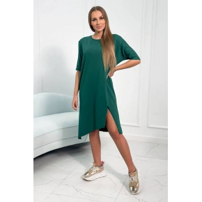 Dámske oversize šaty 9335 Tmavo zelená - Kesi