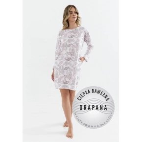 Dámska nočná košeľa 429 Biela vzor - Cana