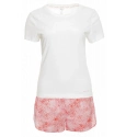 Dámske pyžamo QS6479E-SPN ružovobiela - Calvin Klein