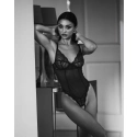 Dámske body Nightly Blue Crotchless Teddy tm. modré - Obsessive