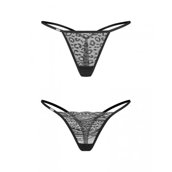 Dámske sexi tangá Clara 2-Pack čierne - Obsessive
