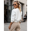 Kurtka damska bomberka PRIEV biała FashionStreet TY4305