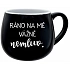 RÁNO NA MĚ VÁŽNĚ NEMLUV. - černý keramický hrníček 300 ml