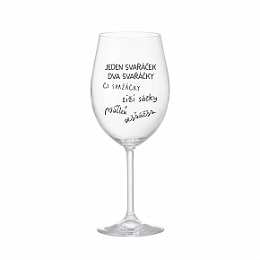 SVAŘÁČEK - čirá sklenice na víno 350 ml