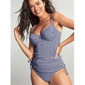 Vrchný diel plaviek Tankini navy gingham SW1741 - Panache