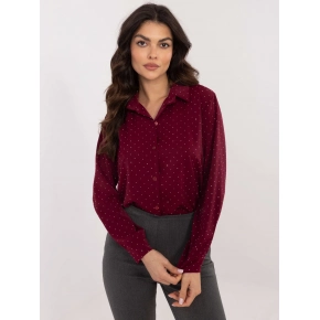 Dámska košeľa DHJ KS 19760.49P bordová - FPrice