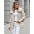 Kurtka damska przejściowa pikowana oversize PUFFILOF jasnobeżowa FashionStreet TY4856