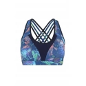 Dámska športová podprsenka 35245 Tmavomodrá vzor mix - Henderson ladies
