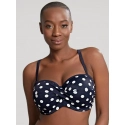 Dámsky vrchný diel plaviek Anya Riva Spot Bandeau navy/vanilla SW1453 - Panache