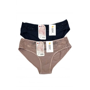 Dámske nohavičky 26097 A'2 béžová/čierna - DC Girl