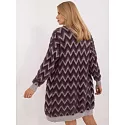 Dámsky kardigan AT SW 2340 A.00 tmavo fialový - WoolFashion