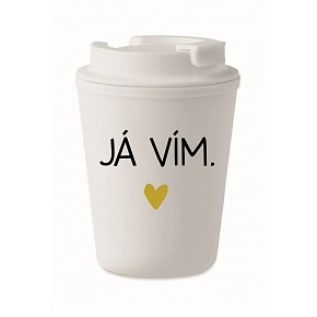 JÁ VÍM. - bílý termohrnek 300 ml