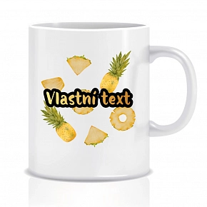 Personalizovaný klasický bílý keramický hrníček 300 ml s letním ovocem 
