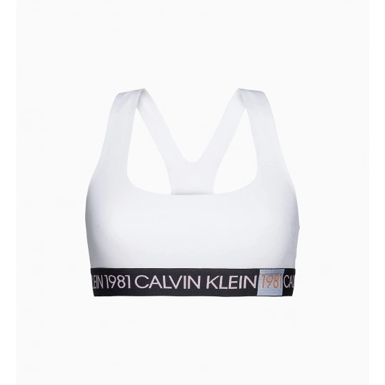 Podprsenka bez kostice QF5577E-100 biela - Calvin Klein