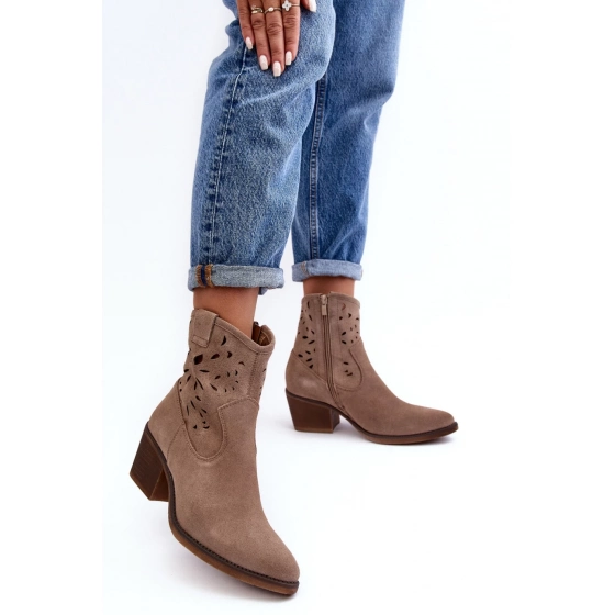 Topánky na podpätku SN622-20 hnedé - Step in style