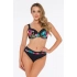 Dámske dvojdielne plavky Barcelona 1 S896BE1 čierne s listami - Self