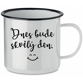 DNES BUDE SKVELÝ DEŇ. - biely plecháčik 350 ml
