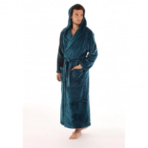 Unisex župan s kapucňou Siena 3156 Petrolejová - Vestis