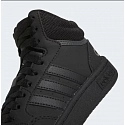 Unisex junior členková obuv Hoops Mid 3.0 K Jr HR0228 Čierna - Adidas