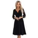 Elegantné midi šaty 657-1 čierne - Numoco