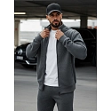 Bluza męska rozpinana bez kaptura antracytowa BX4111