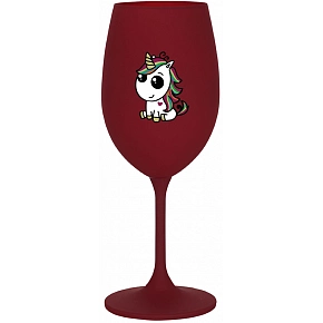 DUHOVÝ JEDNOROŽEC - bordo sklenice na víno 350 ml