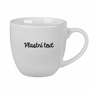 Vlastní text na bílý keramický hrníček 400 ml Vlastní text na bílý keramický hrníček 400 ml