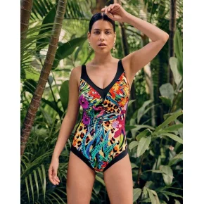 Jednodielne plavky 7346 M0 čierno-žlté - Anita