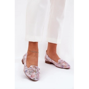 Dámské balerínky ASA222-7 růžovo-bílé -Step in style