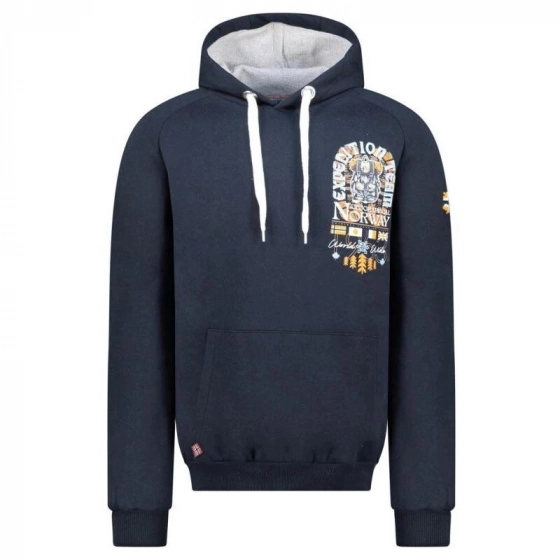 Pánska mikina WZ3016H/GN Šedá melanž s potlačou - Geographical Norway