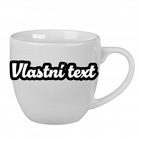 Personalizovaný keramický hrníček 400 ml s vlastním textem s obrysem Personalizovaný keramický hrníček 400 ml s vlastním textem s obrysem