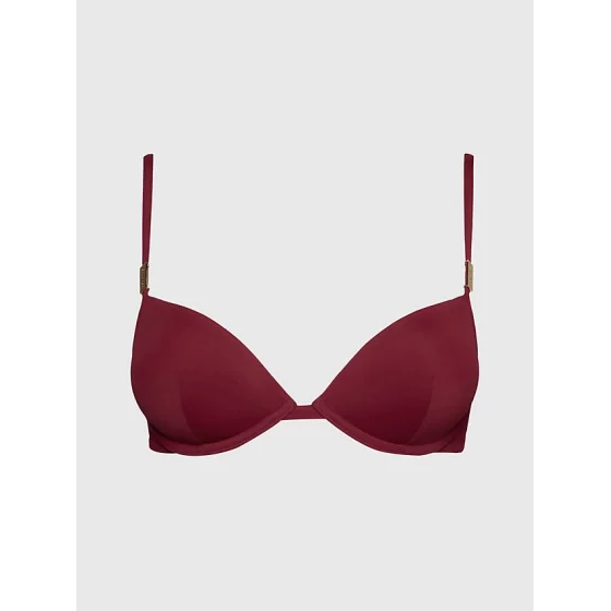 Dámska plavková podprsenka bikini KW0KW02278 XN0 bordová - Calvin Klein