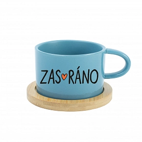 ZAS_RÁNO - modrý hrnček makronka 200 ml