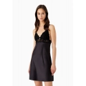 Dámska nočná košieľka 164716 3F206 00020 čierna - Emporio Armani