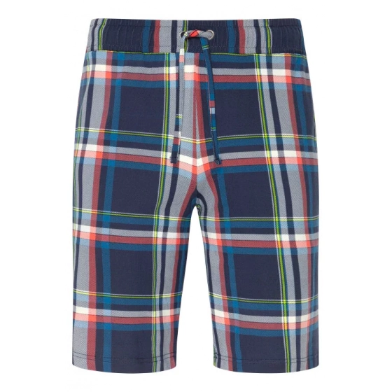 Pánske bermudy 500791 B91 modročervené káro - Jockey