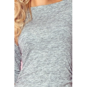 Dámske šaty SAF-59-2 svetlo šedé - Numoco