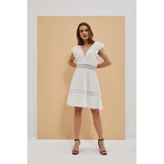 Dámske šaty L-SU-4045 biele - Moodo