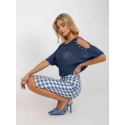 Dámska sukňa LK SD 506462.12P bielo modrá - FPrice