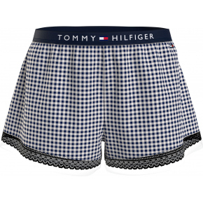 Dámske pyžamové šortky WOVEN SHORT PRINT UW0UW04944 02G tm. modro-biele - Tommy Hilfiger